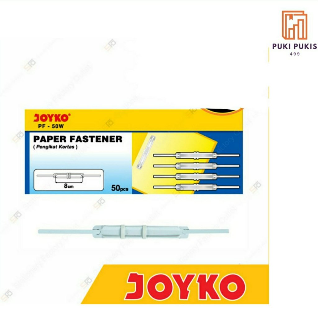 

Paper Fastener Joyko White PF - 50 W isi 50 - Pengikat Kertas