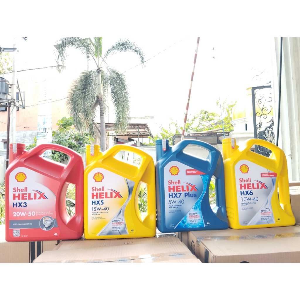 Shell Helix Varian Galon 4 Liter HX3 20W/50, HX5 15W/40, HX6 10W/40, HX7 5W/40 4L