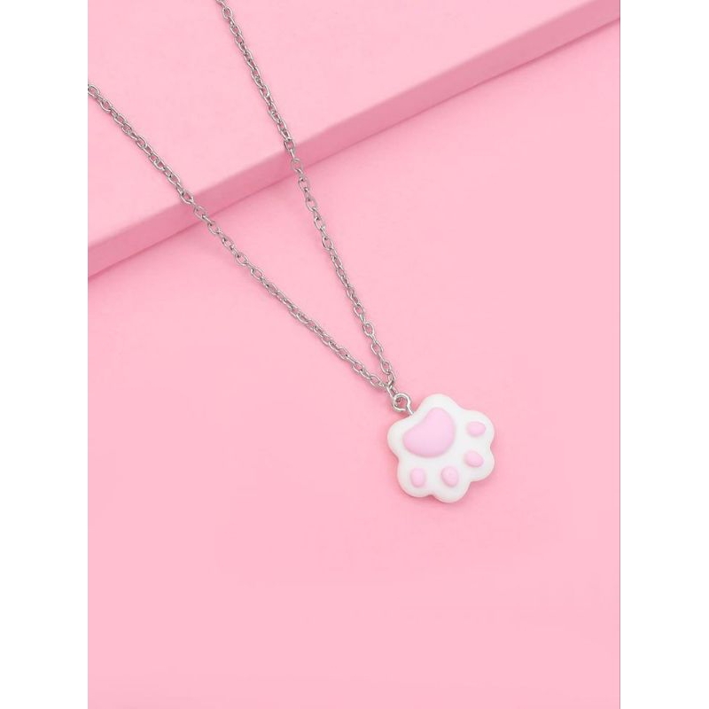 Toddler Kids Paw Charm Necklace