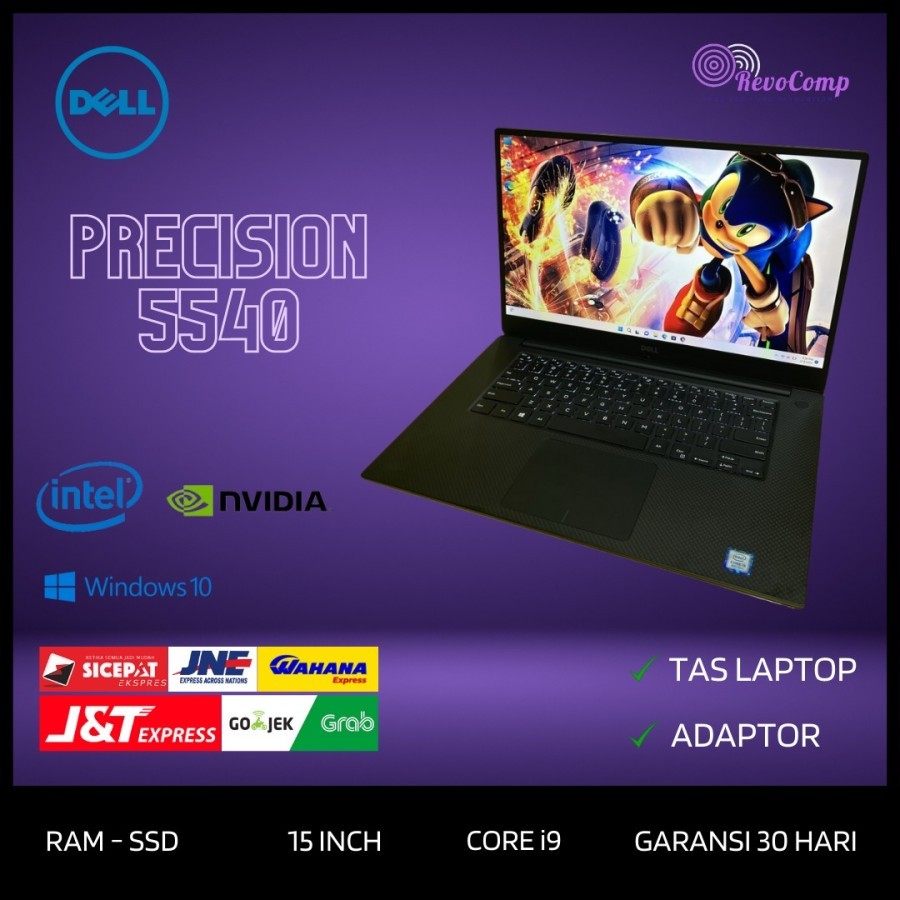 Dell Precision 5540 Core i9 9880H Ram 32GB SSD 512GB Nvidia 4GB T2000 Touchscreen