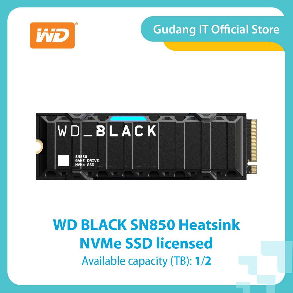 WD BLACK SN850 Heatsink NVMe SSD licensed