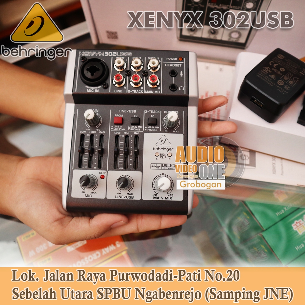 Mixer Behringer Xenyx 302USB Mikser Audio Original Mixer Rekaman Garansi Resmi