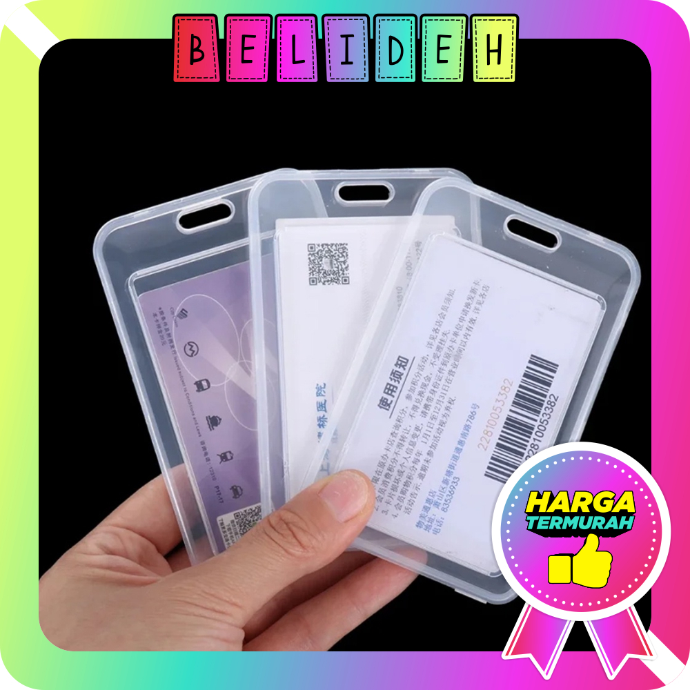 

☛BELIDEH☚ frame casing box tempat ID card flashdisk holder bening tutup portrait S099