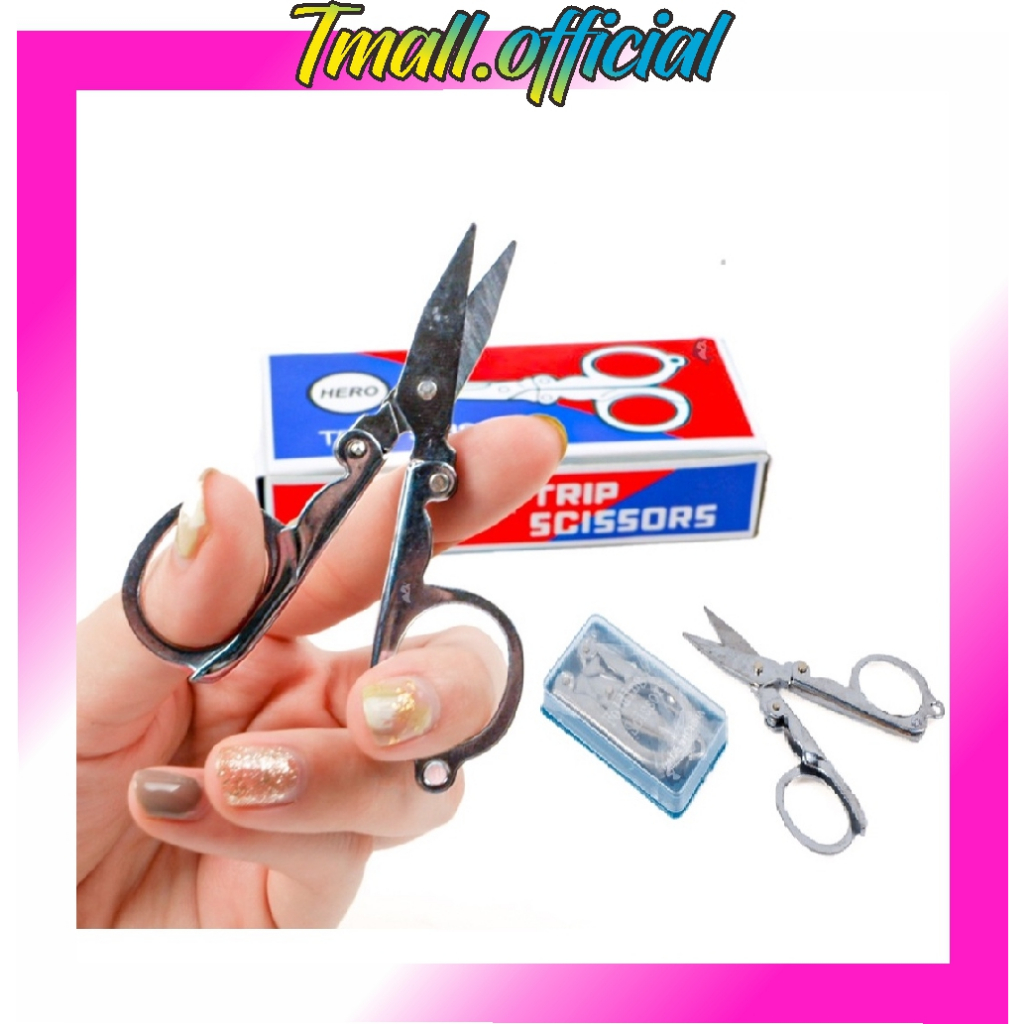 

❄ TMALL ❄ GUNTING KECIL LIPAT SATUAN HERO TRIP SCISSORS Gunting Lipat Mini Stainless Tajam S098