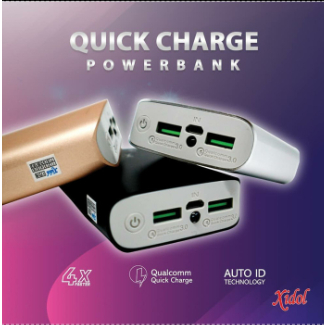 XIDOL P9DQ 9000mAh POWERBANK QUICK CHARGE QC 3.0 TYPE C GARANSI