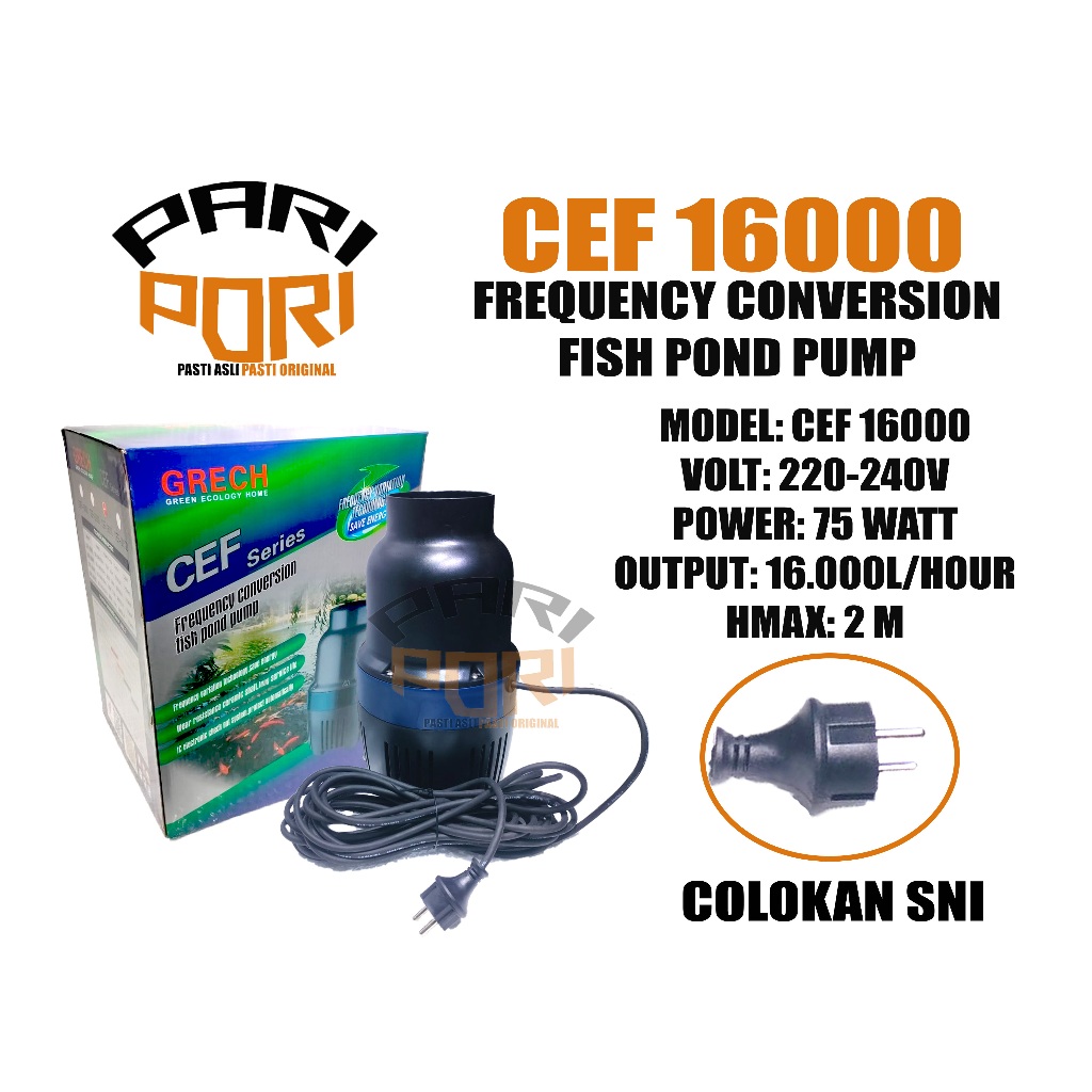 ORIGINAL SUNSUN CEF 16000 POMPA CELUP KOLAM IKAN WATER PUMP SUNSUN CEF 16000