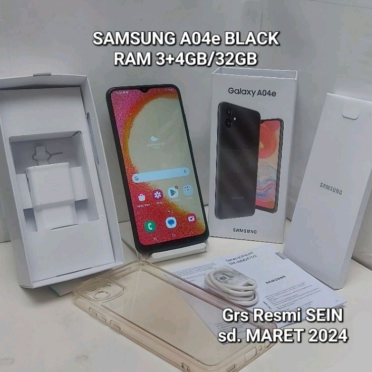 Samsung A04e Ram 3+4GB/32GB Second Fullset Mulus Garansi Resmi SEIN