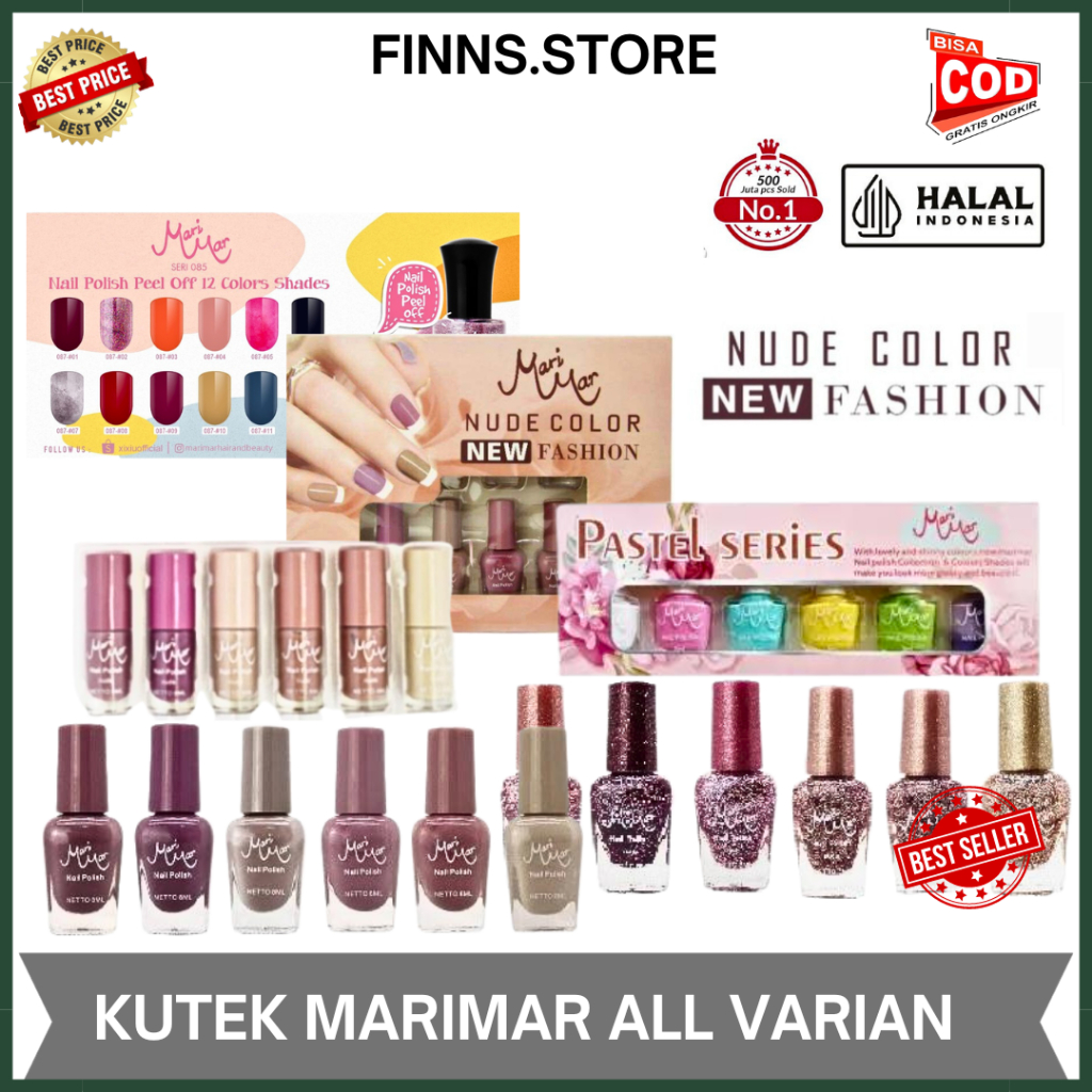 𝗙𝗜𝗡𝗡𝗦 𝗦𝗧𝗢𝗥𝗘 - Kutek Halal |  Kutek Kuku Tahan Lama | Kutek Nail ORIGINAL & BPOM  Kutek Marimar Nail 