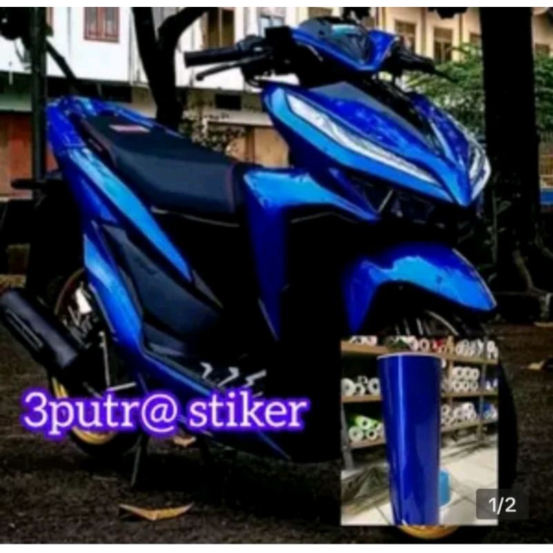 skotlet stiker motor mobil biru candy
