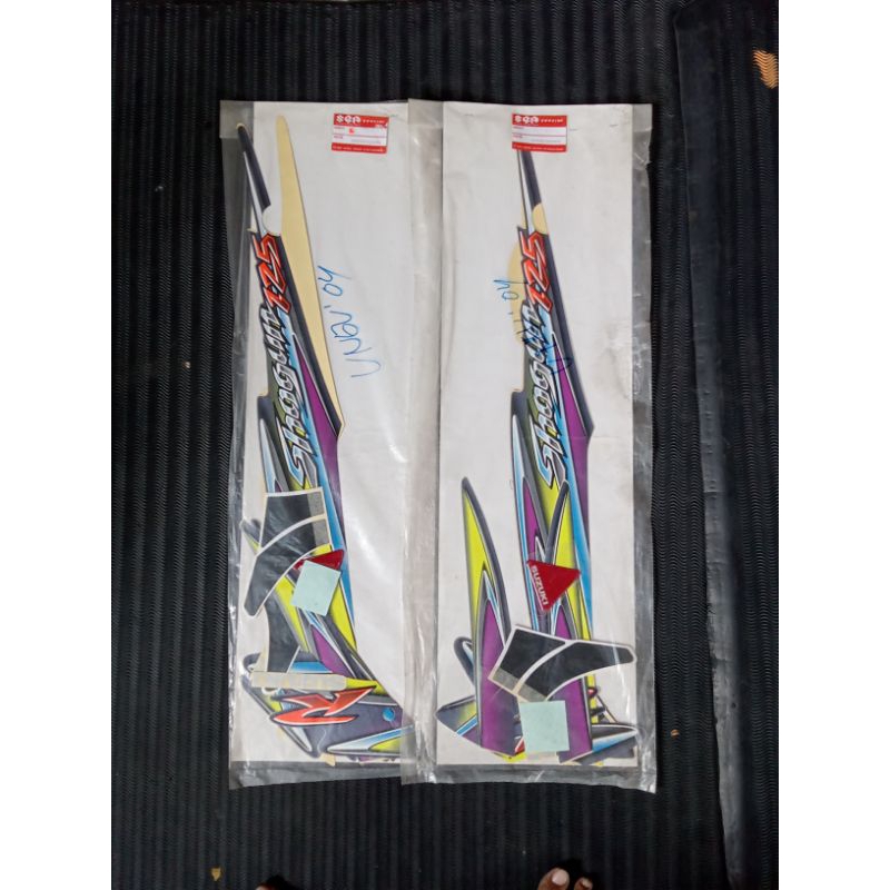 Stiker Striping Shogun 125 R Ungu 2004 original SGP