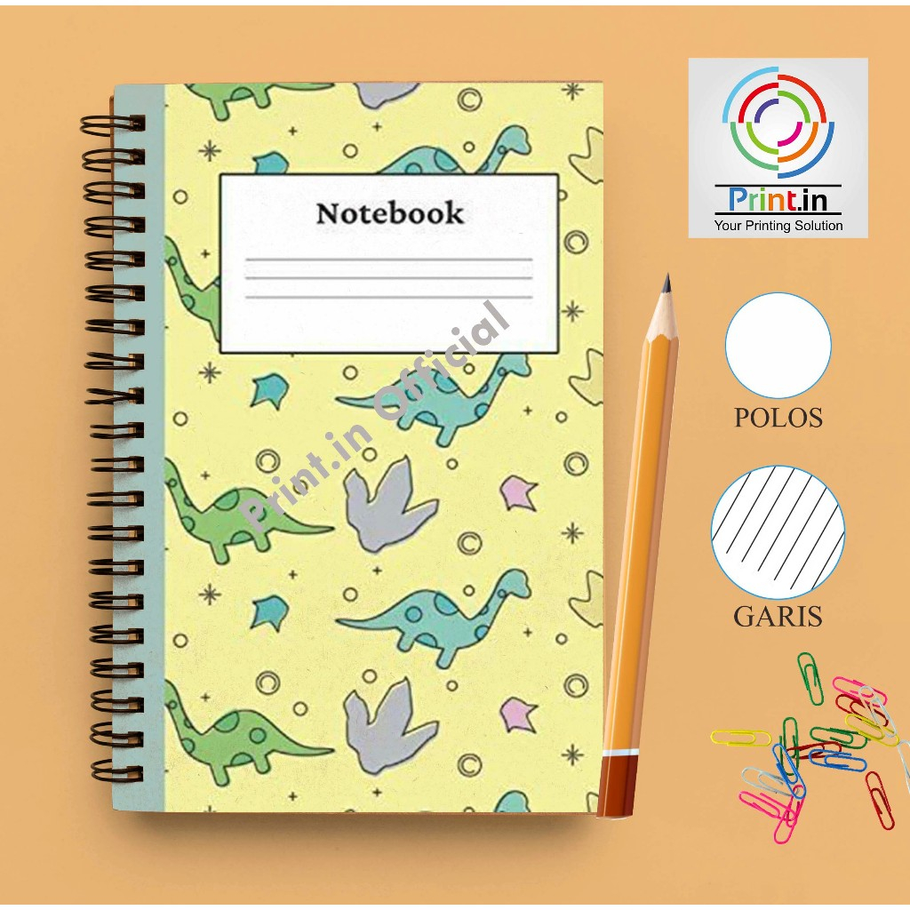 

Notebook Spiral, Buku Catatan A5 GARIS/POLOS