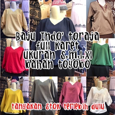 BAJU INDO' WANITA MODERN TORAJA POLOS