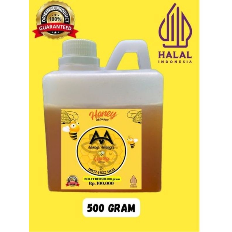 

MADU HUTAN | MURNI NEKTAR BUNGA | 500 GRAM | 100% | ASLI LEBAH | MADU ASHEQQA ALMAHYRA
