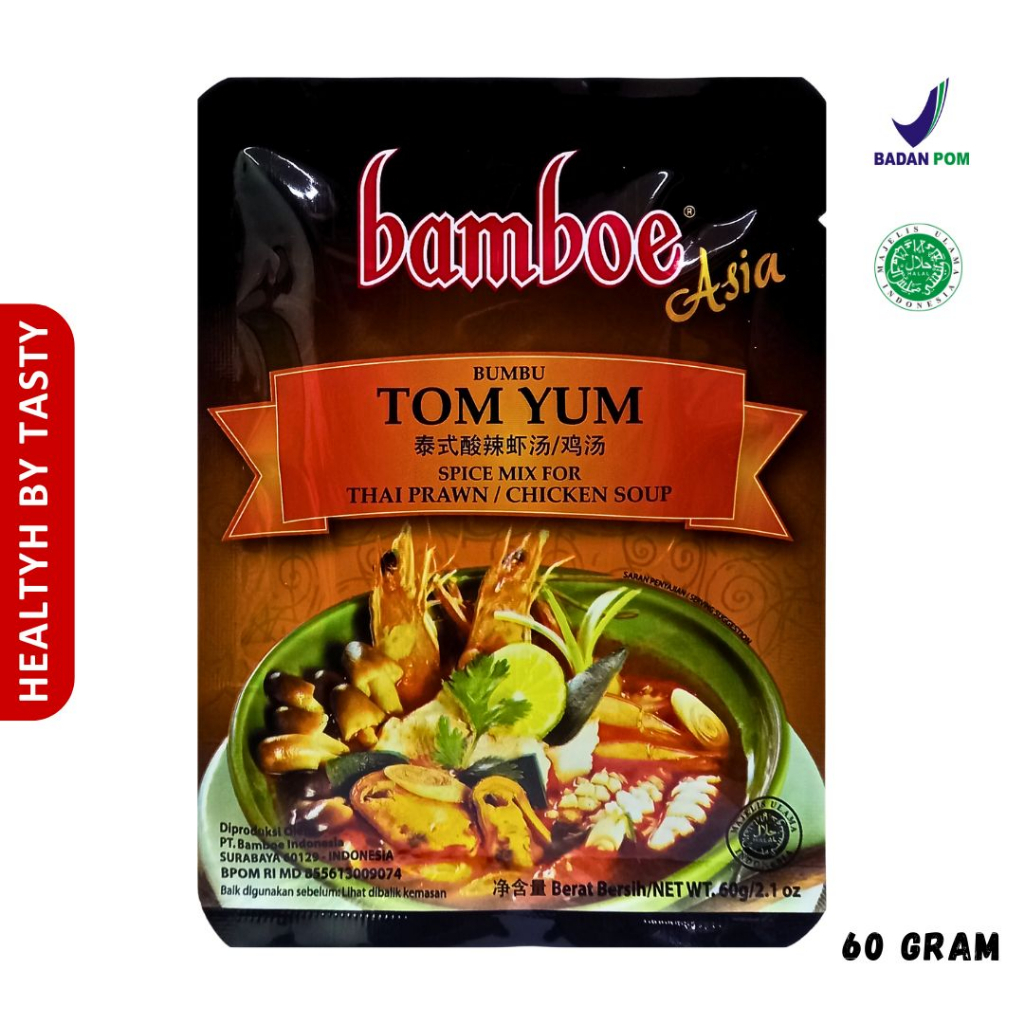 

Bamboe Bumbu Tom Yum/Bamboe Spices Tomyam Tom Yam/Tomyum Thailand Halal 60g