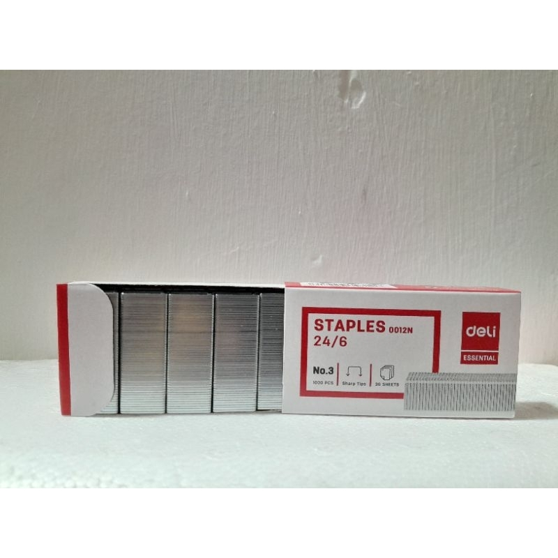 

Deli Isi Ulang Refill Staples Anti karat ujung tajam hasil lebih baik alat tulis kantor perlengkapan rumah terbaru E0012N
