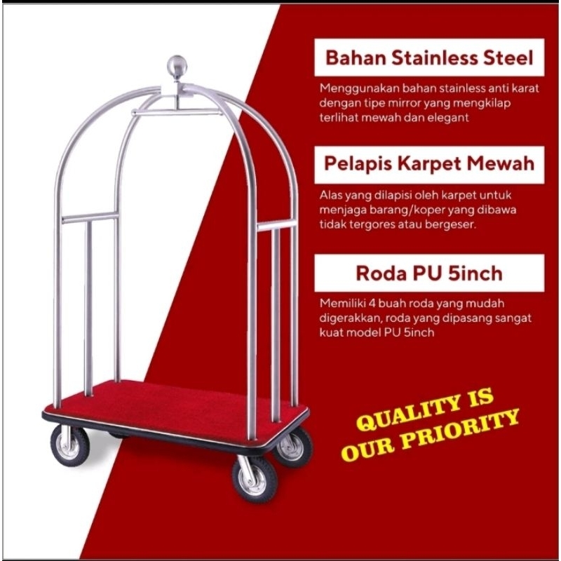 TROLI HOTEL Trolley hotel/ angkut  barang