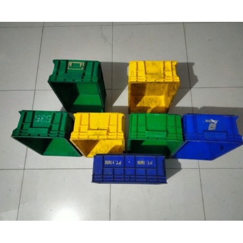 Terlaris box bekas container plastik bak plastik bekas container industri Rabbit 6011 (42x29x16).