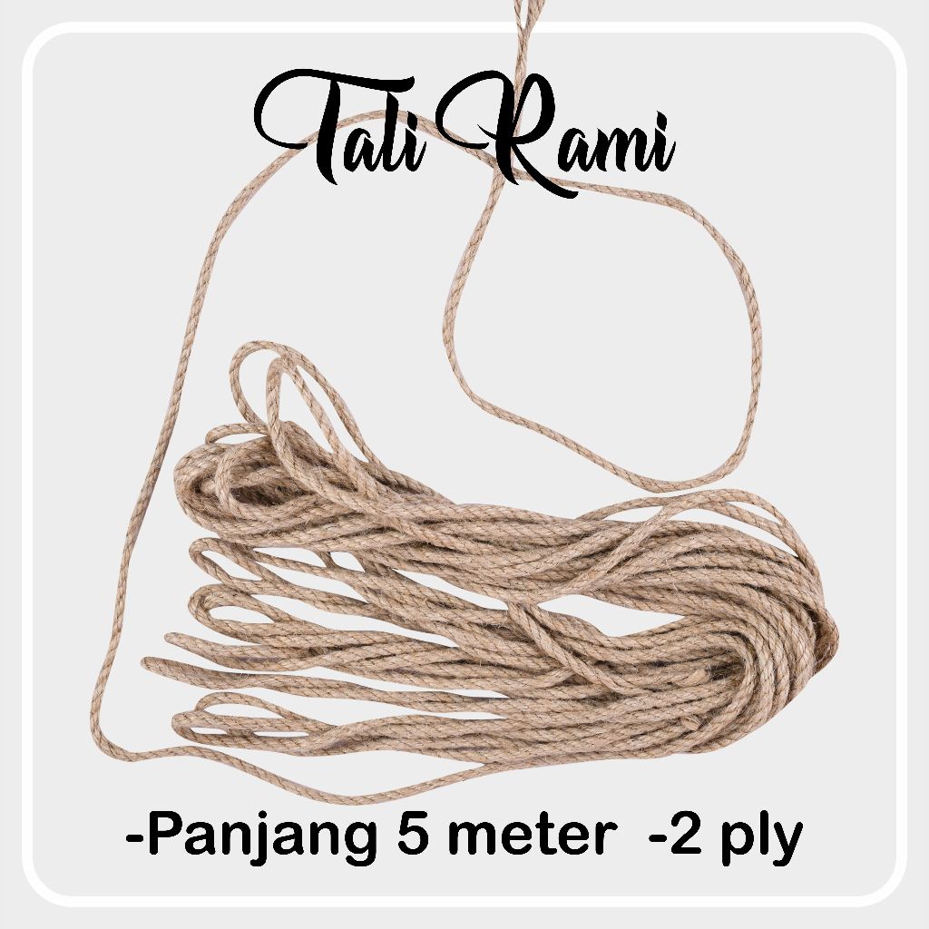 

Tali Rami 5 meter / Tali Goni 2 PLY - Tali Rami