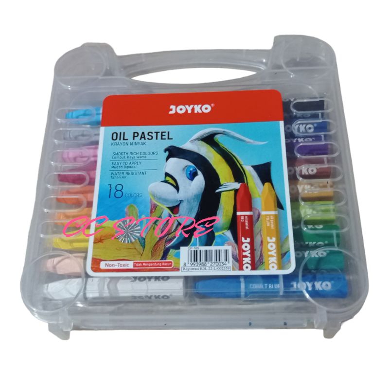 

Joyko Oil Pastel Crayon 18 Warna Free Box