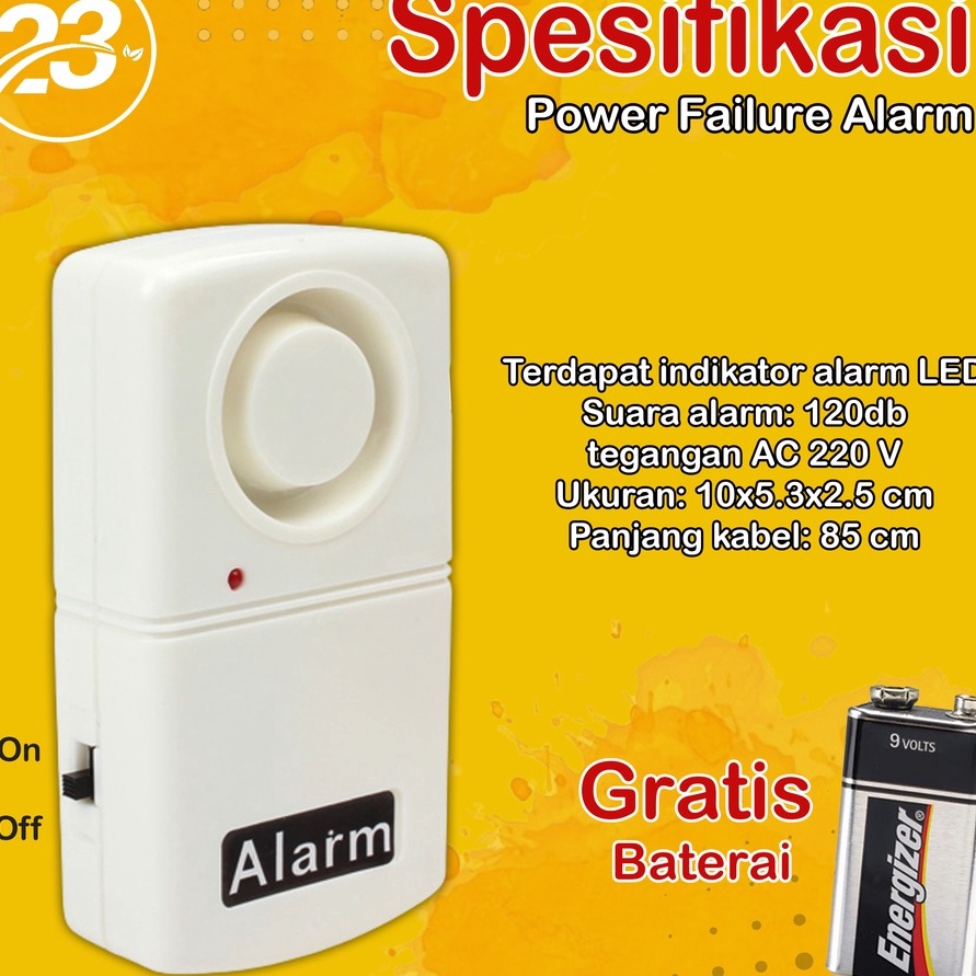 DSKD8721 (D2289) 220v Power Failure Alarm 120db Led Power Cut Siren Indikator/Power Failure Alarm /P