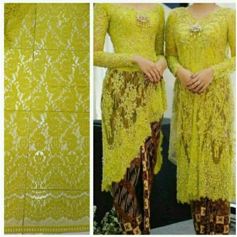Bahan Brukat Semi Prancis Panelan/Kain Brukat Semi prancis  original/ Semi Prancis Permium/COD
