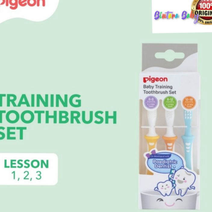Promo!! Sikat Gigi Pigeon / Pigeon Baby Training Tootbrush/ Pigeon Lesson 1 Lesson 2 Lesson 3 Lesson