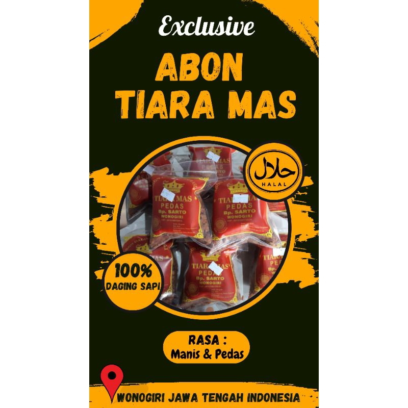 

Abon sapi daging sapi (HARGA BAHAN DAGING SAPI NAIK), abon sapi Tiara Mas Bp. Sarto Wonogiri 100gr