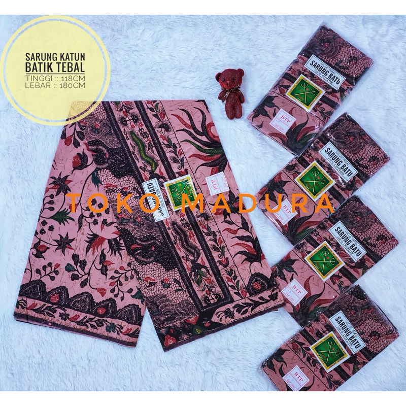 SARUNG MADURA MOTIF TANJUNG BUMI / SARUNG BATIK KATUN KHAS MADURA / SARUNG BATIK ASLI MADURA