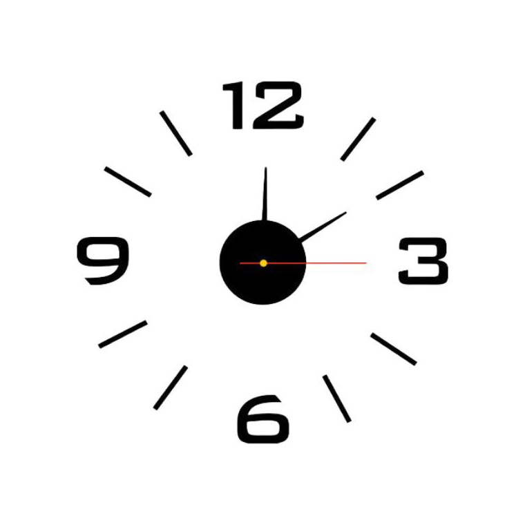 Harga Terbaik JAM DINDING TEMPEL DIY ANALOG 3D MODERN / JAM DINDING TEMBOK / JAM DINDING HOOK GIANT 