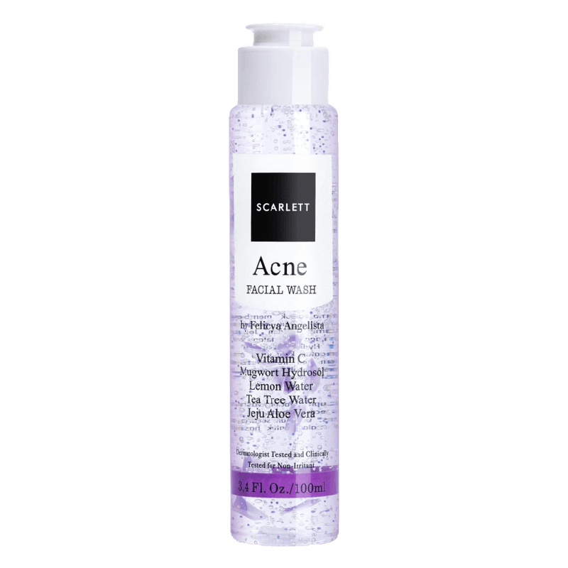 Scarlett Whitening Acne Facial Wash 100ml Sabun Cuci Muka untuk Jerawat