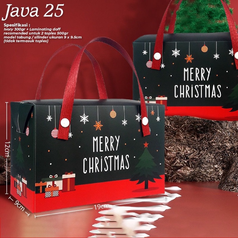 

Original (10Pc) Box Tenteng Natal Untuk Toples Tabung / Packaging christmas. Tabung Tidak Termasuk !!