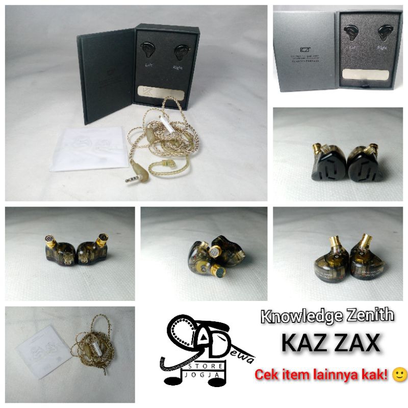 KZ ZAX WITH MIC EARPHONE IEM HYBIRD DD BA BASSHEAD KNOWLEDGE ZENITH