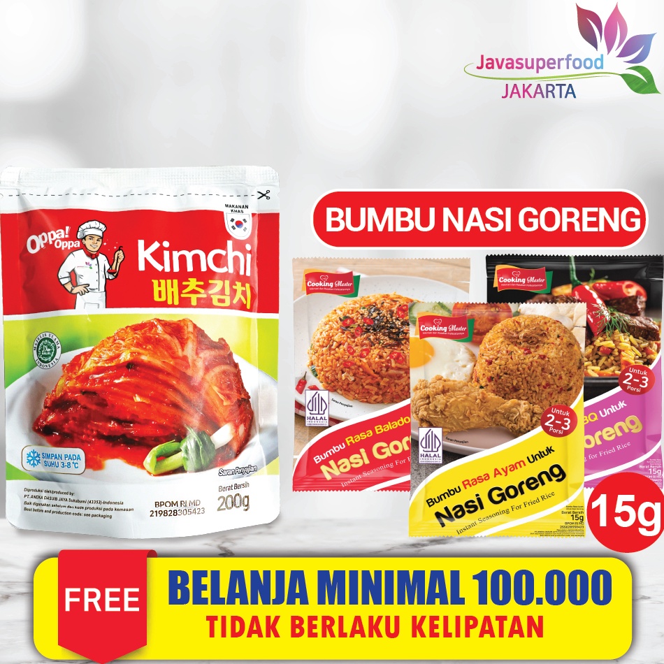 

KIMCHI Sawi Fresh / Kimchi Halal / Kimchi Korea 200G - Makanan Korea