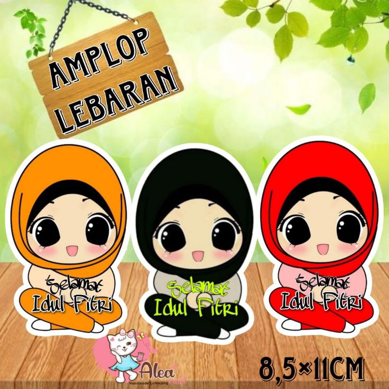 

Amplop lebaran muslimah Angpao unik lucu