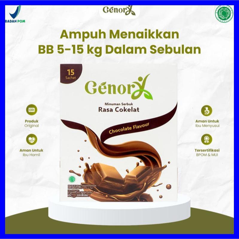 

Genory Susu Penggemuk Badan Rasa Coklat Minuman Bubuk Penambah Berat 1 Box 300gr