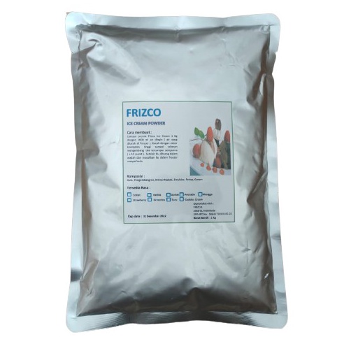 

❤[PROMO ⚡ALE!!!]❤ VANILLA Ice Cream Frizco 1kg Instant Powder Frisco Bubuk Es Krim hard ice cream VANILA vanili