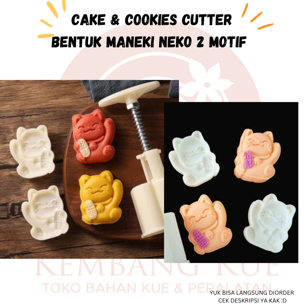 cake & cookies cutter maneki neko / mooncake kucing  / cetakan cookies maneki neko