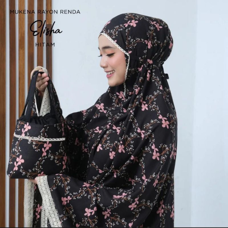 MUKENA RAYON DEWASA ELISHA_MUKENA TRAVELING RENDA BESAR_MURAH