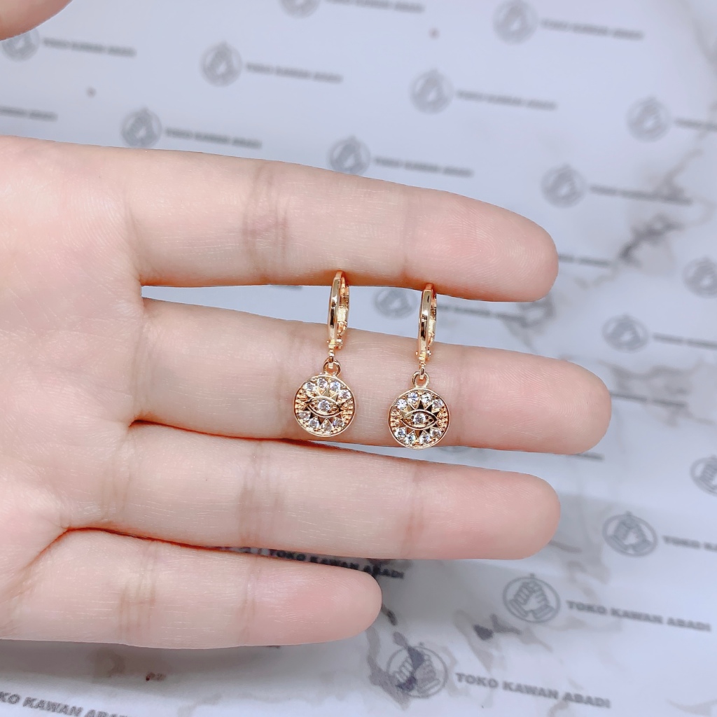 Xuping Gold Anting Dewasa Model Clip Bulat *73
