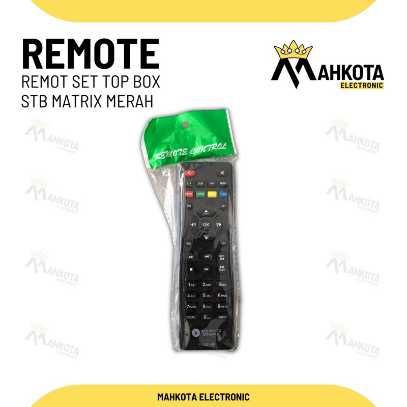 REMOT REMOTE SET TOP BOX MATRIX APPLE MERAH REMOTE MATRIX RECEIVER MATRIX