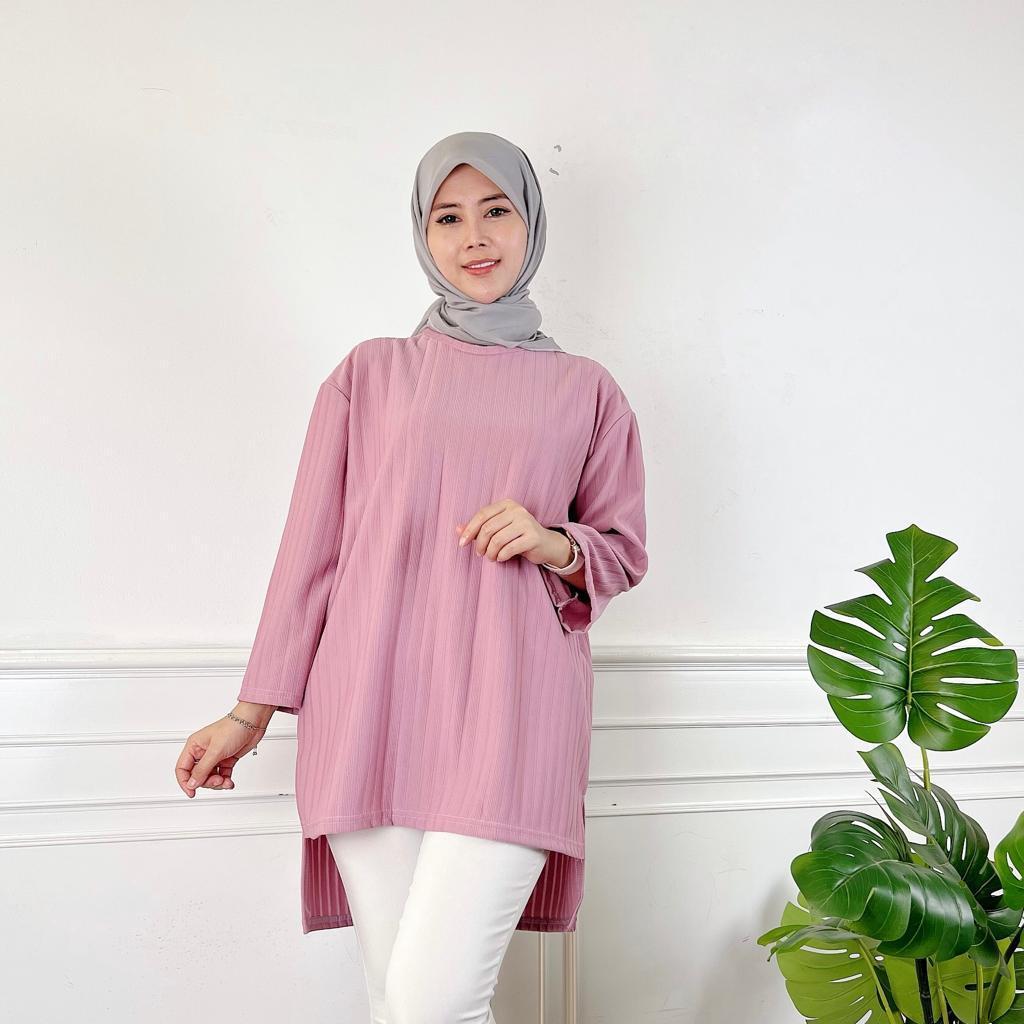 Zahra Hornet Tunik Wanita / Tunik Rib Premium