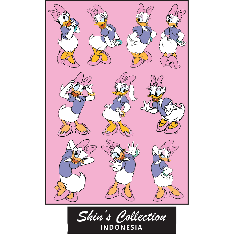 

Sticker stiker murah antiair transparan Donald Daisy duck 1 pc