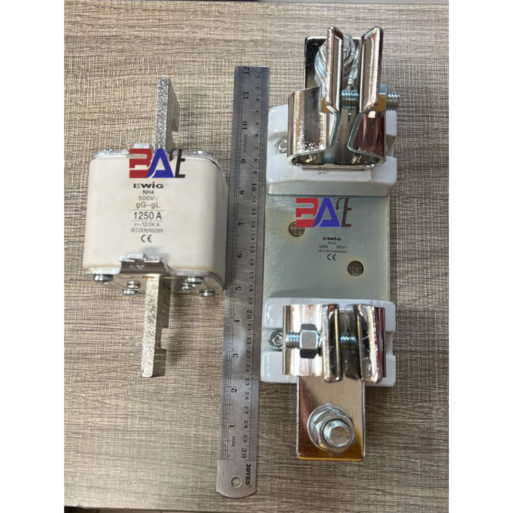 FUSE HOLDER METAL / FUSE BASE 1250A + NH4 FUSE NT EWIG NH 4