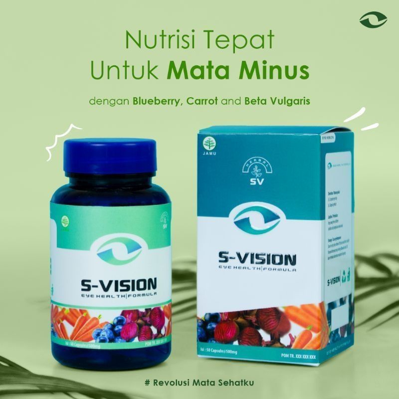 S Vision Obat Mata Minus & Silinder Alami Ampuh Smart Vision