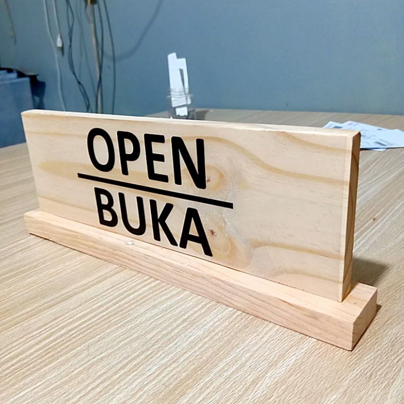 

Papan Tanda Meja "Open-Closed" sign board 30x12