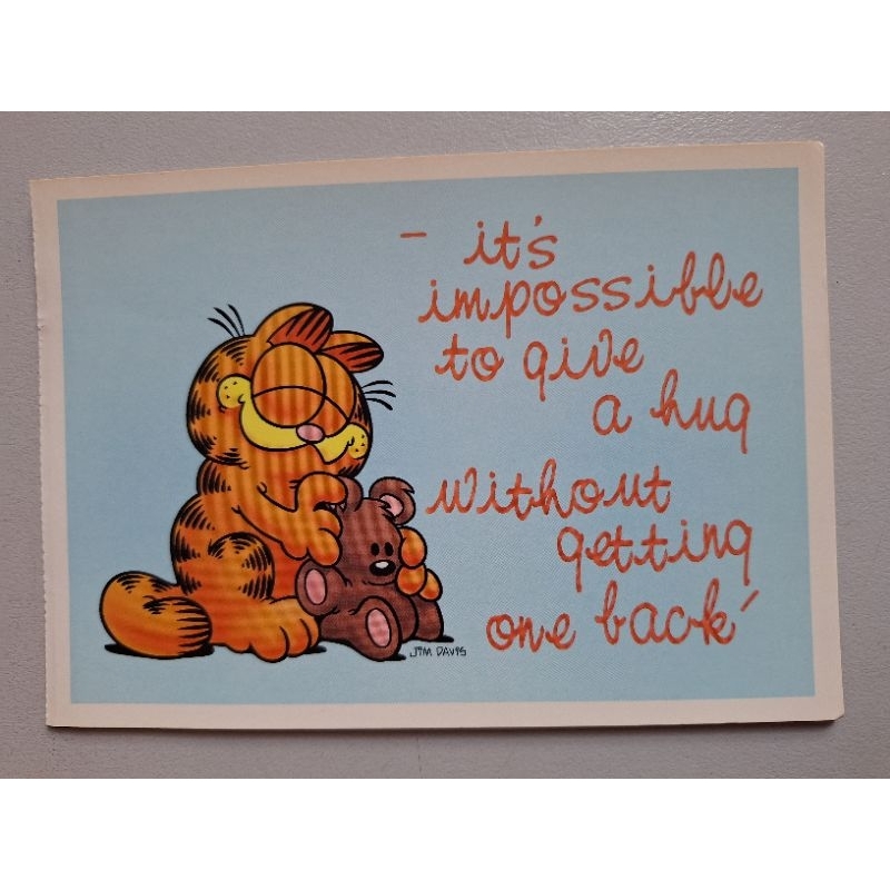 

kartu pos kucing garfield/garfield cat postcard