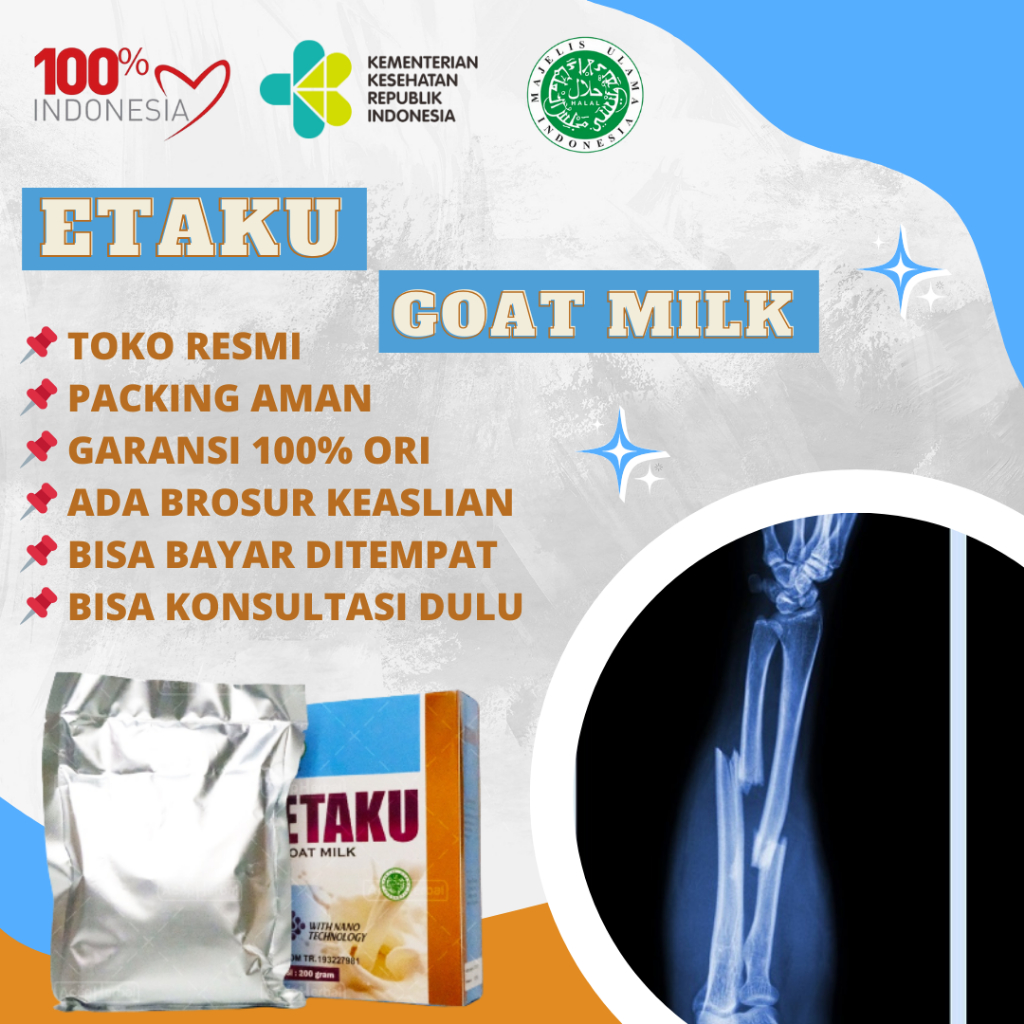 

Susu Etaku Untuk Patah Tulang Penambah Nutrisi Tulang Dan Memperkuat Sendi Tulang Walatra Etaku Goat Milk