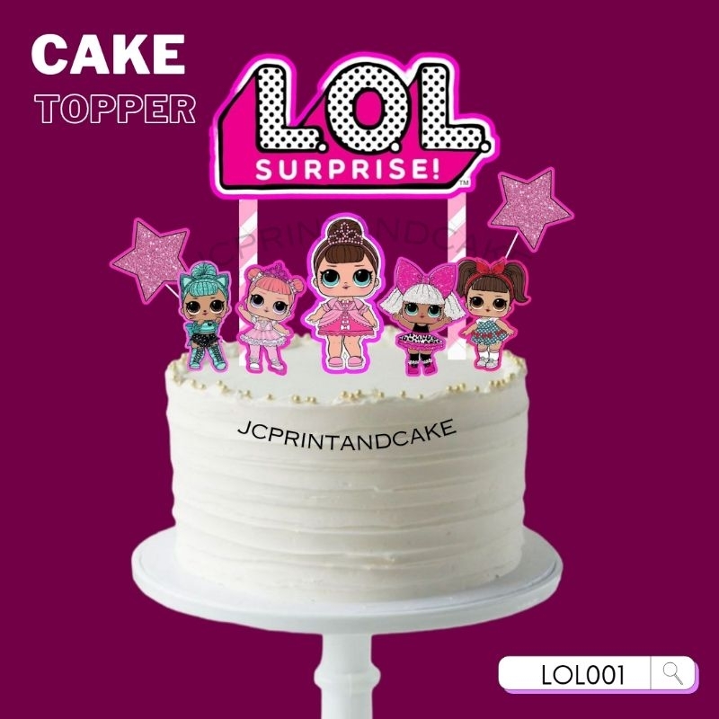 topper Cake / topper cupcake / topper karakter / topper kue ultah / topper kue ulang tahun / topper birthday cake / topper cake / topper LOL SURPRISE / topper big ekonomis