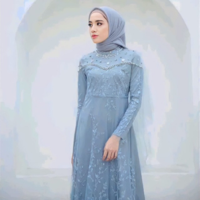 ( ADA JUMBO ) Namira Dress Couple Kemeja Batik / Dress Terbaru Gamis Lebaran Dress Pesta