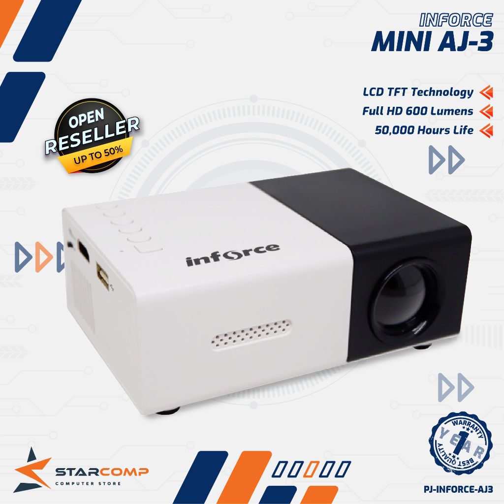 LCD Projector INFORCE Mini AJ3 Proyektor AJ-3 Portable